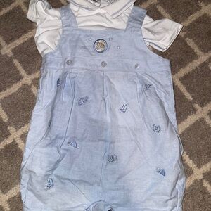 Born Light Blue Bodysuit with White Shirt
